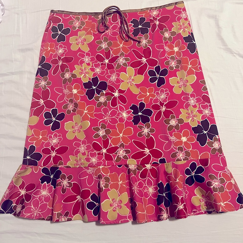 Special occasions Silk Floral Skirt size 6